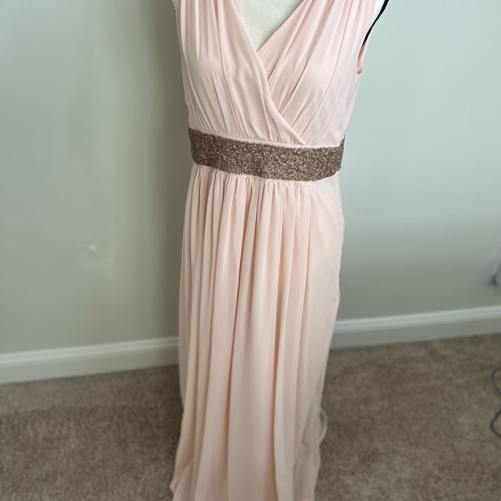 Long Party Dress (Greek Goddess Style) Peach